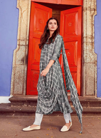 buy-now-chanderi-batik-cowl-dress-with-attached-scarf-big-1