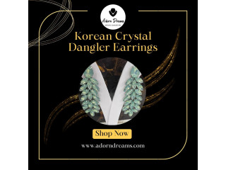 Korean Crystal Dangler Earrings from Adorn Dreams