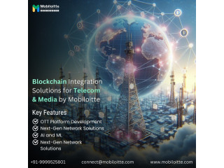 Blockchain Integration Solutions for Telecom & Media by Mobiloitte