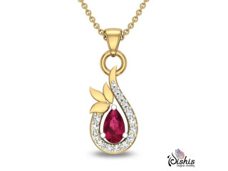 Aditi 18kt Gold & Diamond Pendant by Dishis Designer Jewellery