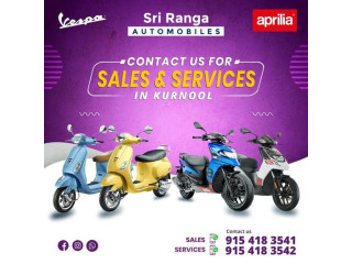 Best Aprilia Dealership Sri Ranga || Sri Ranga Automobiles, Vespa Aprilia Dealership