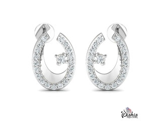 925 Sterling Silver Scarlett Studs Earrings by Dishis Jewels