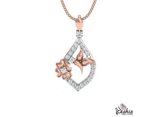 Adhishree Gold And Diamond Pendant by Dishisjewel.