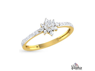 Buy Rajni Gold And Diamond Ring by Dishis Jewels