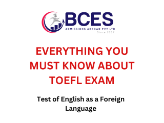 BCES | Get all the knowledge about TOEFL | Test of English