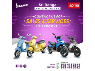 Vespa SXL 150 Sales & Services in Kurnool || Sri Ranga Automobiles