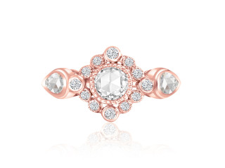 Brilliant Vintage Inspired Rose Cut Diamond Ring VIVAAN