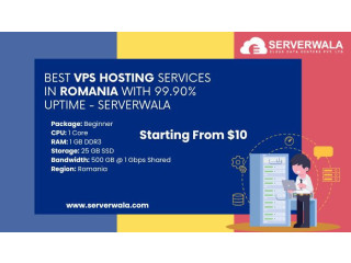 Best VPS Hosting Services in Romania with 99.90% Uptime - Serverwala