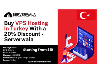 Buy VPS Hosting In Turkey With a 20% Discount - Serverwala